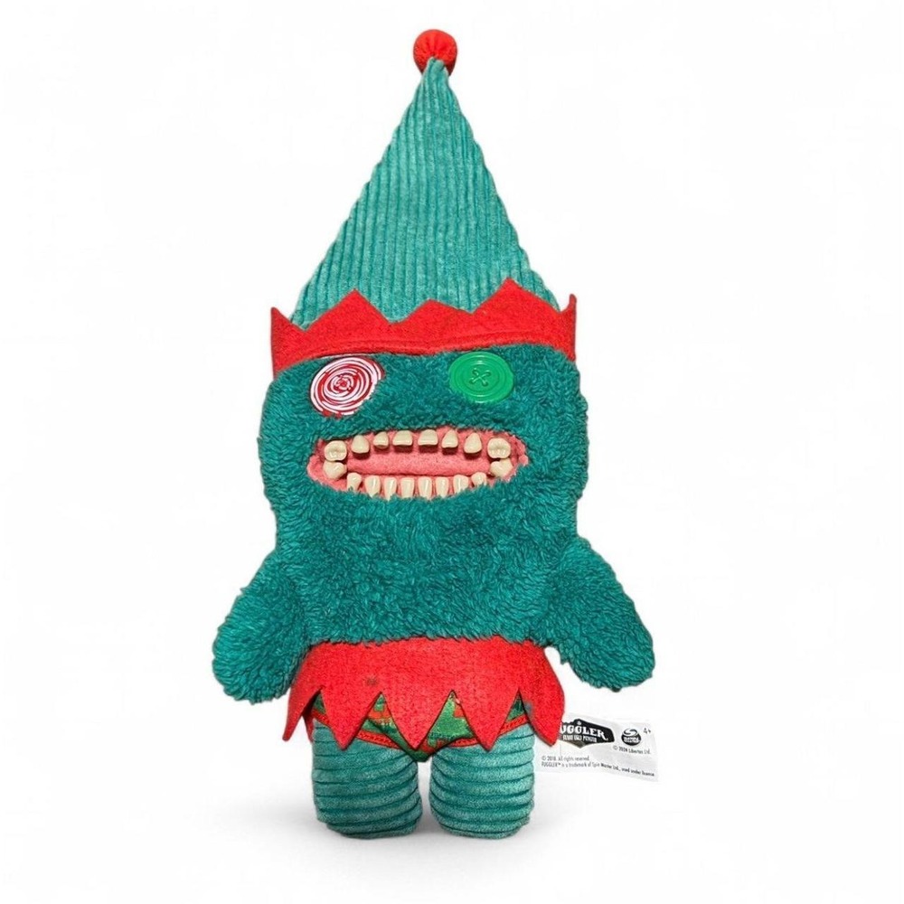 Fuggler Funny Ugly Monster Christmas Elf Plush Spin Master 2024 Green Teeth
